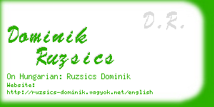 dominik ruzsics business card